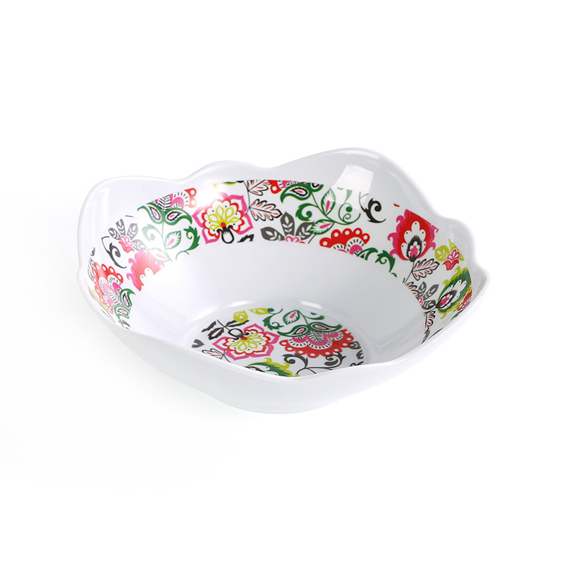 3 Piece Set Brazilian Style Flower Shaped Melamine Bowl
